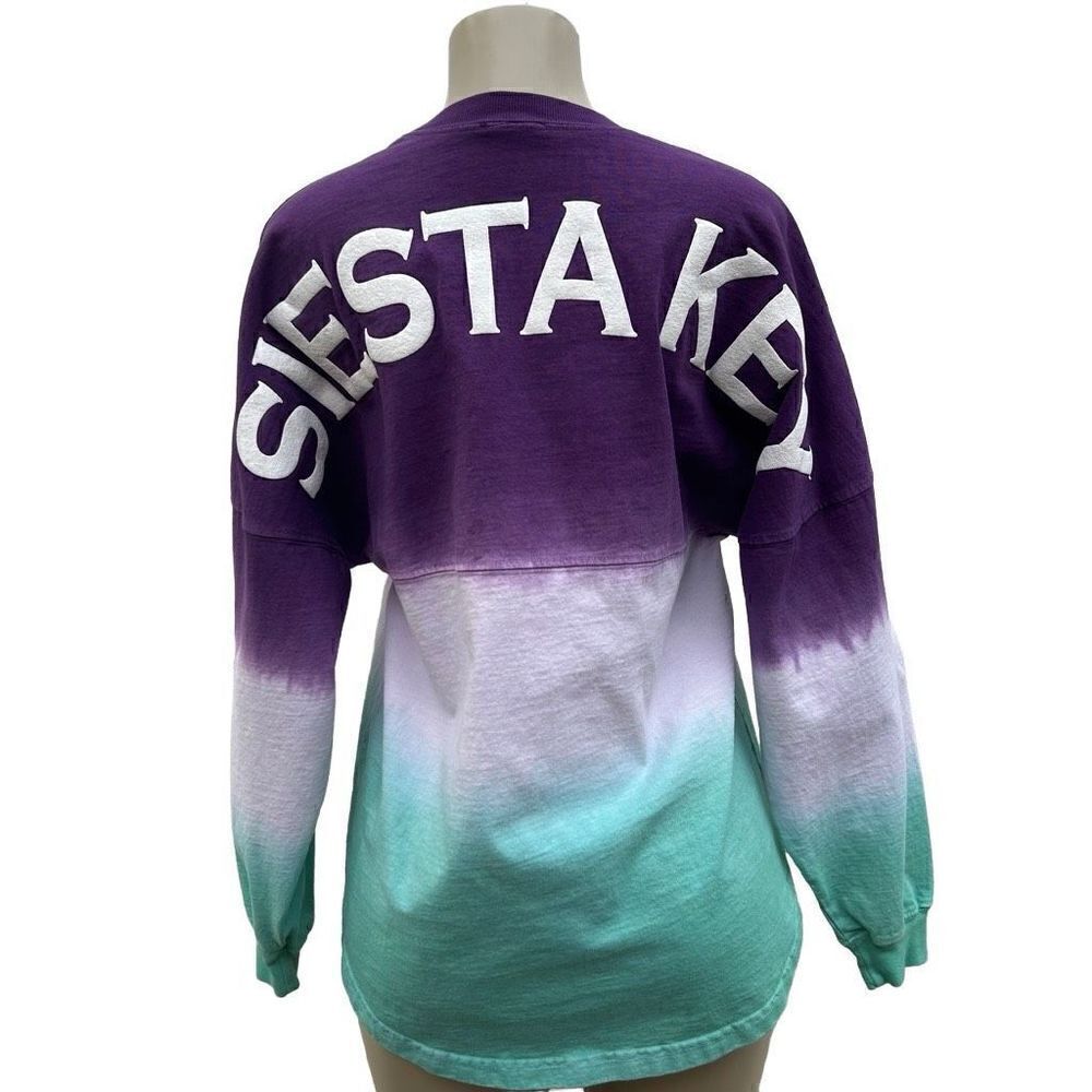 Siesta Key Top Long Sleeve Shirt Medium Unisex Comfort Colors Purple Heavyweight